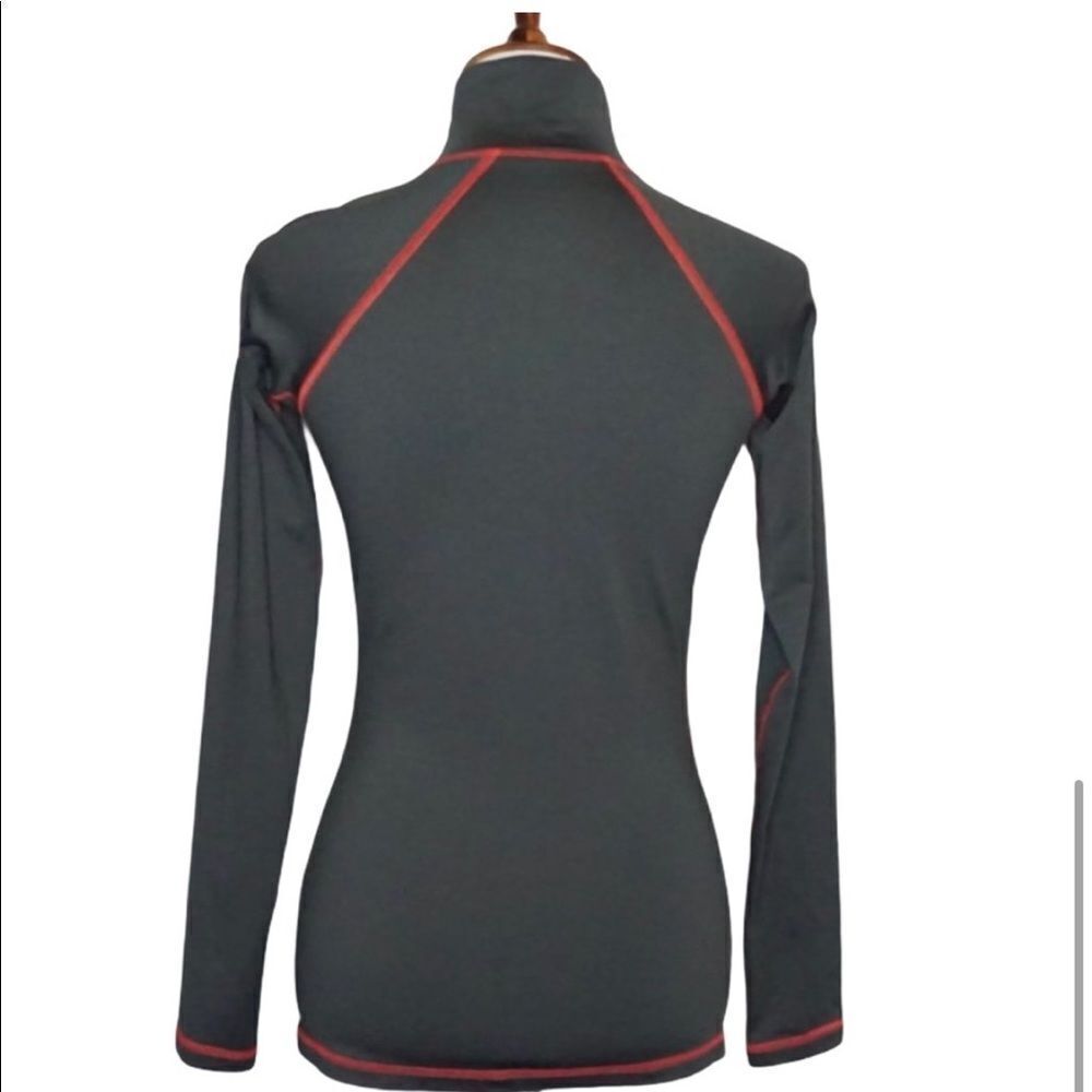 Nike Women's Pro Hyperwarm II Grey Half Zip - Picture 2 of 6